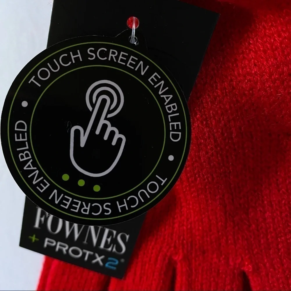 Fownes Brothers red knit antimicrobial touchscreen gloves from Nordstrom